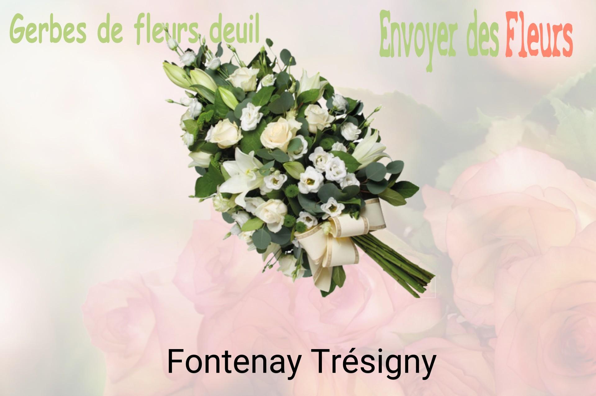 Gerbe de fleurs de deuil livrée à Fontenay-Trésigny